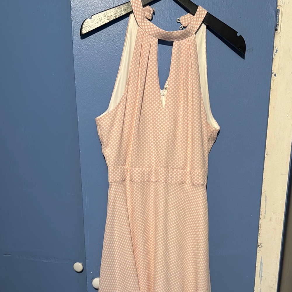 Express Pink Polka Dot Dress